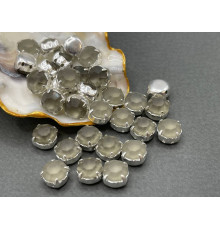 Матовые шатоны ss39 Black Diamond Matt оправа серебро