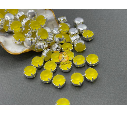 Матовые шатоны ss39 Citrine Matt оправа серебро