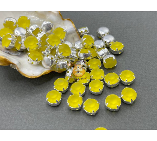 Матовые шатоны ss39 Citrine Matt оправа серебро
