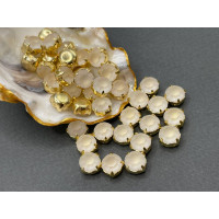 Матовые шатоны ss39 Crystal Matt оправа золото