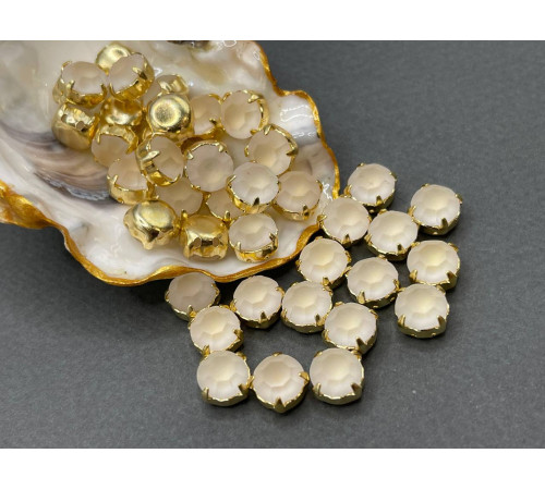Матовые шатоны ss39 Crystal Matt оправа золото