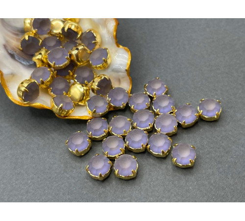 Матовые шатоны ss39 Tanzanite Matt оправа золото