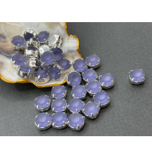 Матовые шатоны ss39 Tanzanite Matt оправа серебро