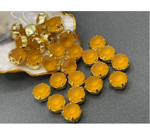 Матовые шатоны ss39 Topaz Matt оправа золото