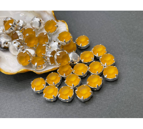 Матовые шатоны ss39 Topaz Matt оправа серебро
