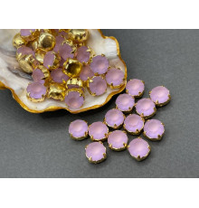 Матовые шатоны ss39 Violet Matt оправа золото