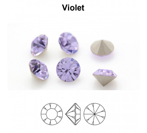 Шатоны ss39 Violet без оправы