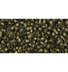 Бисер TOHO Treasure 11/0 TT-01-271FM - Frosted Gold-Lined Black Diamond Luster