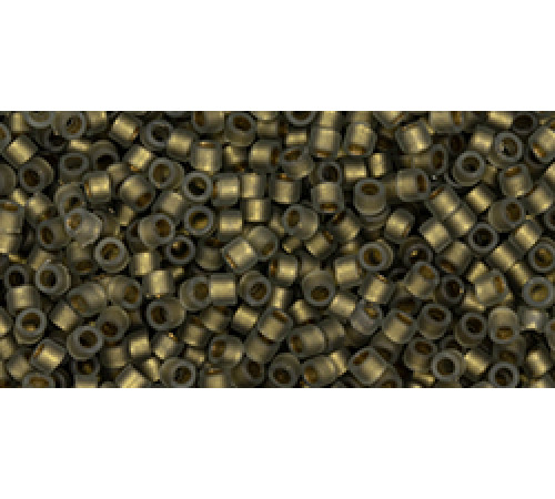 Бисер TOHO Treasure 11/0 TT-01-271FM - Frosted Gold-Lined Black Diamond Luster