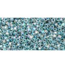Бисер TOHO Treasure 11/0 TT-01-773 - Inside-Color Rainbow Crystal/Montana Blue-Lined