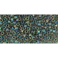 Бисер TOHO Treasure 11/0 TT-01-783 - Inside-Color Rainbow Crystal/Opaque Gray-Lined 