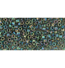 Бисер TOHO Treasure 11/0 TT-01-783 - Inside-Color Rainbow Crystal/Opaque Gray-Lined 