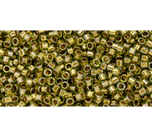 Бисер TOHO Treasure 11/0 TT-01-991 - Gold-Lined Olivine Chrysolite