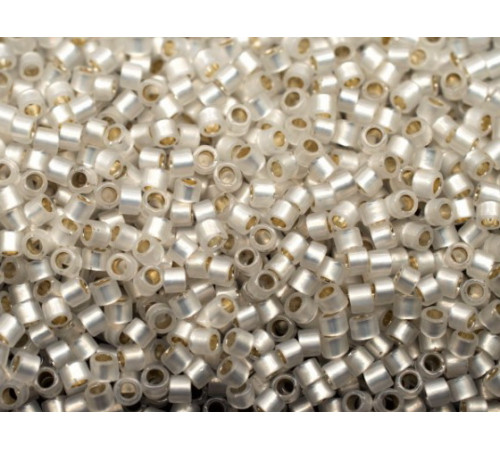Бисер TOHO Treasure 11/0 TT-01-PF2100 - PermaFinish Translucent Silver-Lined White 